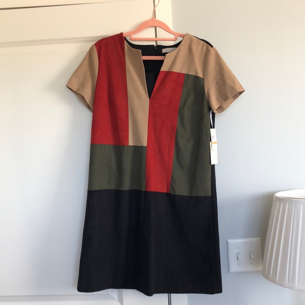 1. State Suede Zip-Back Shift Dress Size Small